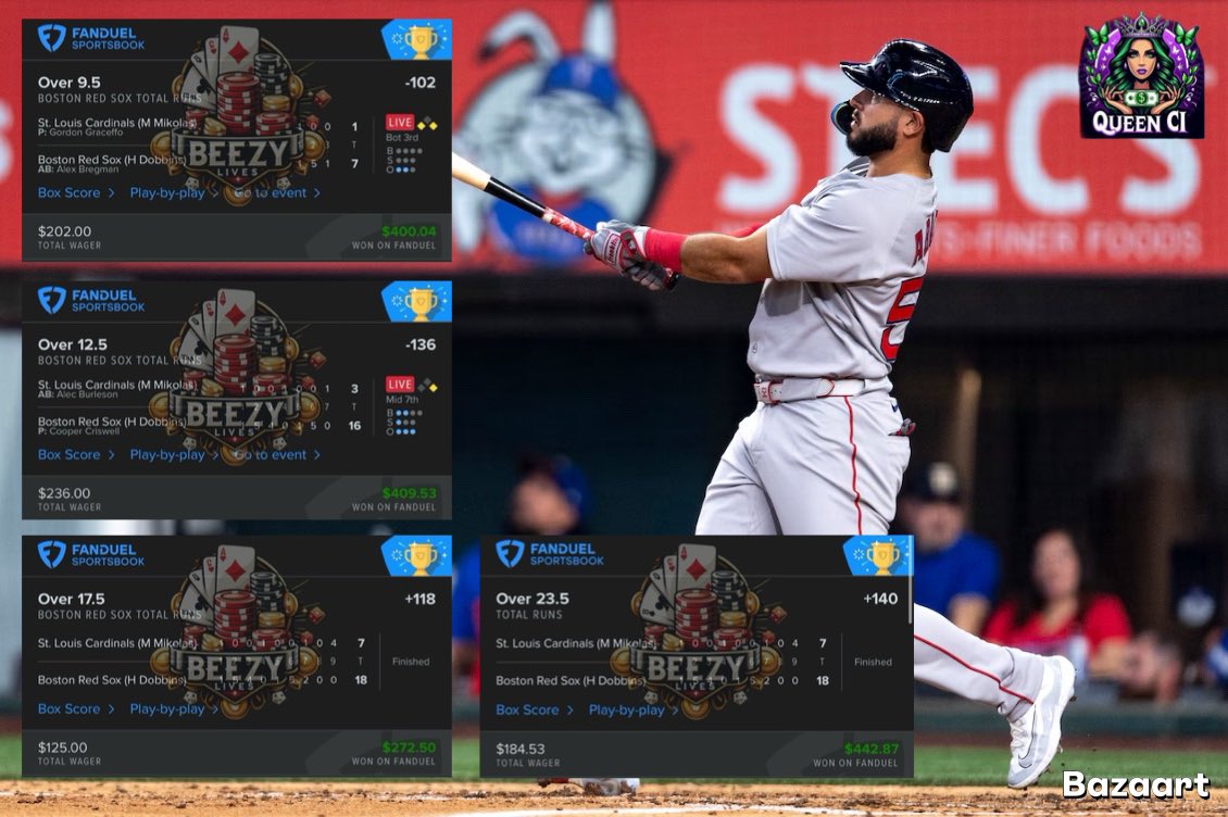BeezyLives ๐๐จ (@beezylives) on Twitter photo The โOver Runs Playโ was the move yesterday in the Red Sox Game!! <a href="/BeezyLives/">BeezyLives ๐๐จ</a> cashed us out Big Time!! Give him a follow!! #viral #fyp #share #sportsbettor #GamblingTwitter #gamblingX #gambling #sportsbettingpicks #SportsBettingX #SportsGambling #sports #SportsPicks The โOver Runs Playโ was the move yesterday in the Red Sox Game!! <a href="/BeezyLives/">BeezyLives ๐๐จ</a> cashed us out Big Time!! Give him a follow!! #viral #fyp #share #sportsbettor #GamblingTwitter #gamblingX #gambling #sportsbettingpicks #SportsBettingX #SportsGambling #sports #SportsPicks