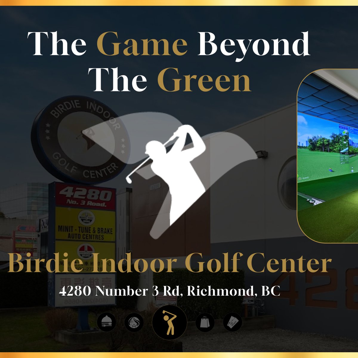VipKeyClub's tweet image. Birdie Indoor Golf Center ⛳️🏌️

Practice your swing in style at Birdie Indoor Golf Center, Richmond’s premier destination for year-round golfing! 

For more information:
🌎 birdieindoorgolf.com
📞 (236) 466-1466

Download the VIP Key on your Android or IPhone today! 📲