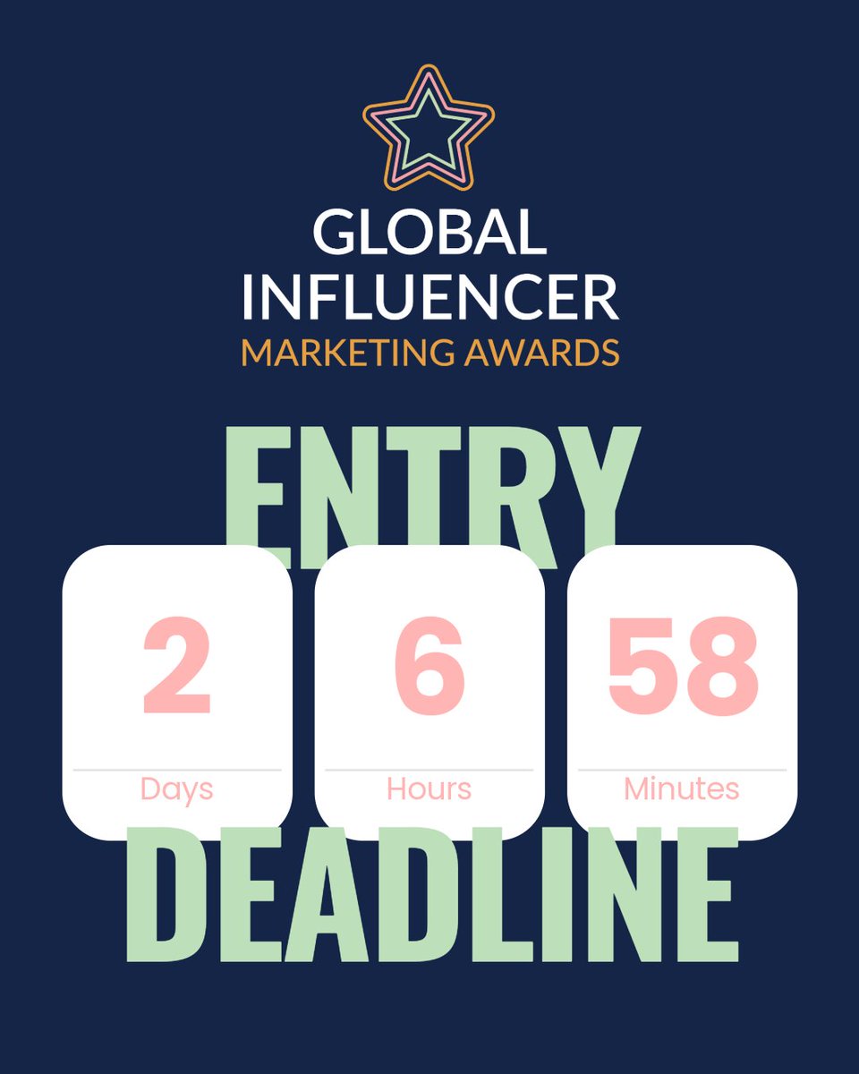 🚨 Entry deadline approaching 🚨 

We're just two days away from our next entry deadline! Submit your entries before Wednesday, April 9th at 23:59 (BST) to save £100.

Good luck ✨