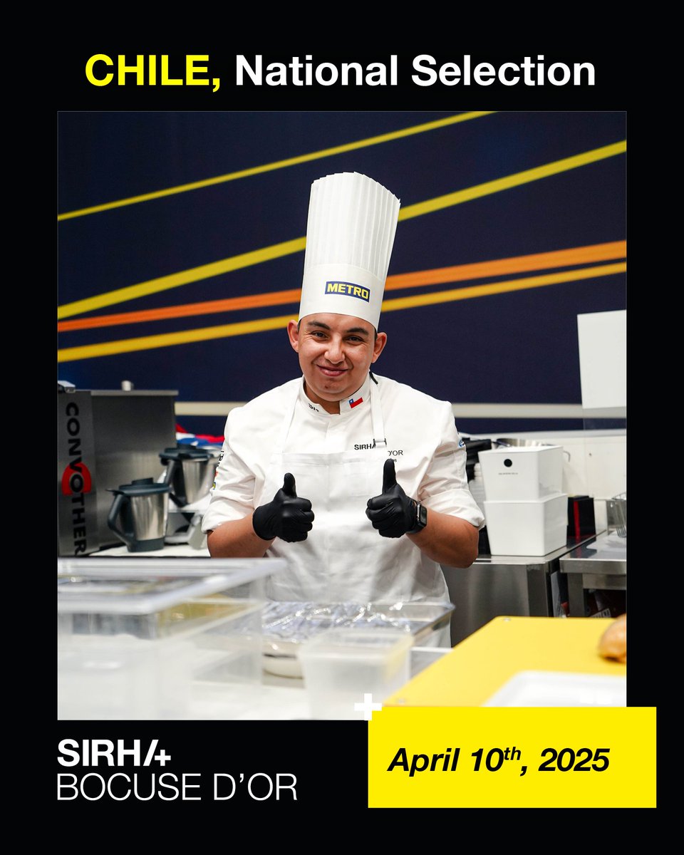 SAVE THE DATE! 📆
Who will succeed Roberto Vallejos and lead the team Chile competing at the next Bocuse d'Or Americas? 🧐
Find out during the national selection on April 10th, 2025! 😉
Good luck to the chefs! 👨‍🍳
#BocusedOr #Gastronomy #Chefs #Chile