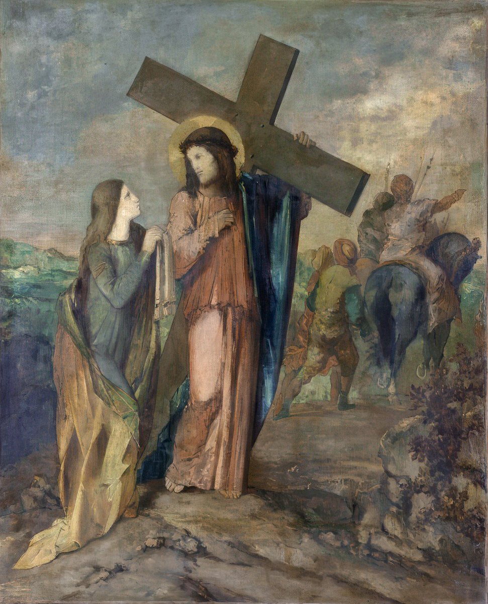 visual_logos's tweet image. Cristo y la Verónica (Via Crucis) - Gustave Moreau - 1862