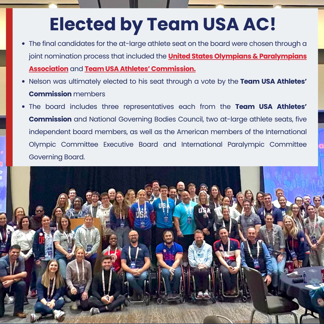 In a Vote by Team USA AC, Olympian Adam Nelson Joins U.S. Olympic &amp; Paralympic Committee Board of Directors! 

To Read the Full Announcement: Click the link in our Bio 🔗