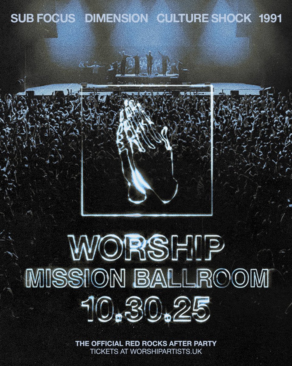 Denver, we can’t believe this: we’re on the verge of selling out Red Rocks!!! 🔴🪨 

SOOOOO naturally we need to throw an after party at Mission Ballroom 🪩🚀 360 middle of the room

Register for presale: worshipartists.uk