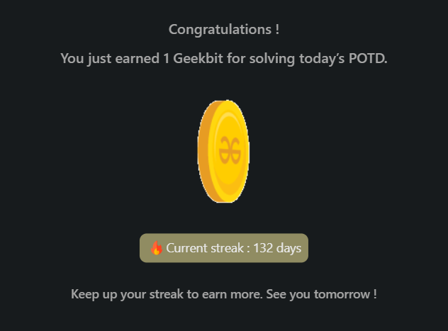 Mayank_kumar111's tweet photo. Day 144: The Code Climbers Club Another day another challenge conquered! Our journey is unstoppable fueled by problem-solving

@geeksforgeeks

#CodingChallenge #162DaysOfCode #gfg160 #geekstreak2024 #Day105 #CodeWarrior #ClimbHigher #PersistAndPrevail #CodeEveryday #CodingJourney https://t.co/xd8J91n2rm