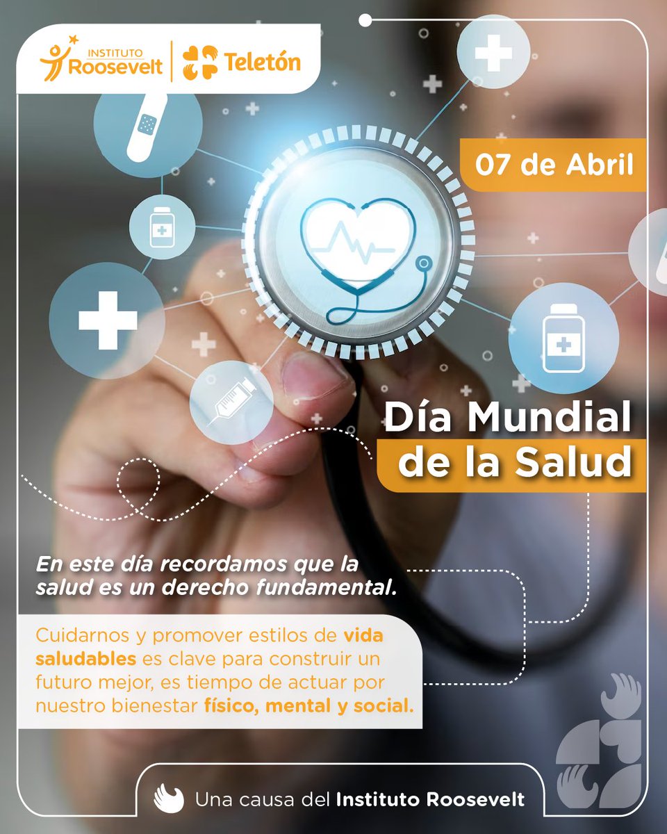 🌍💙 La salud es el pilar de una vida plena. En este #DíaMundialDeLaSalud, recordemos que el bienestar empieza con pequeños cambios y el acceso a atención médica de calidad para todos. ¡Cuidarnos es una forma de avanzar juntos hacia un mejor futuro! 🏥✨#SaludParaTodos #Bienestar