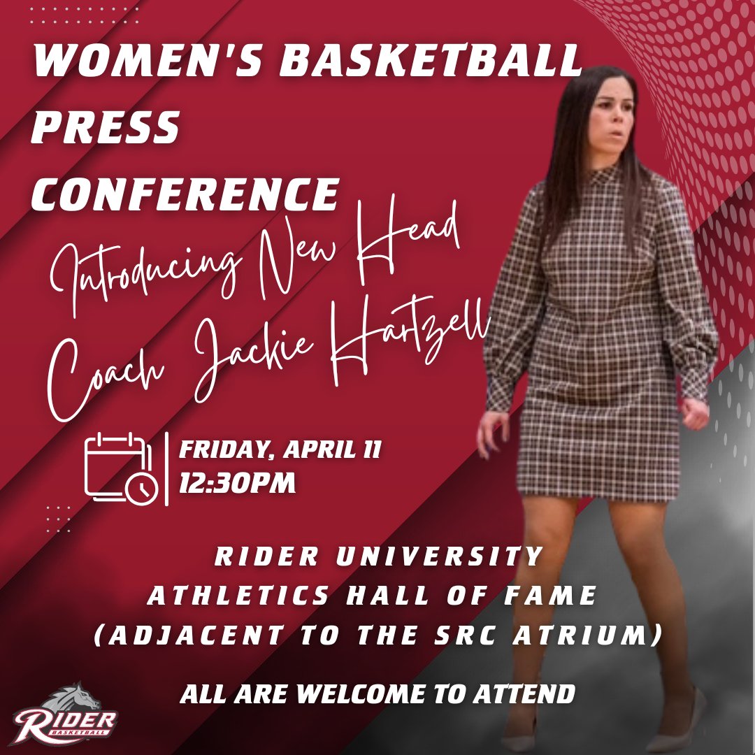 Please join us in the Rider Athletics Hall of Fame Friday as we formally introduce Jackie Hartzell as Head Coach

📰: gobroncs.com/news/2025/4/7/…

#GoBroncs #MAACHoops