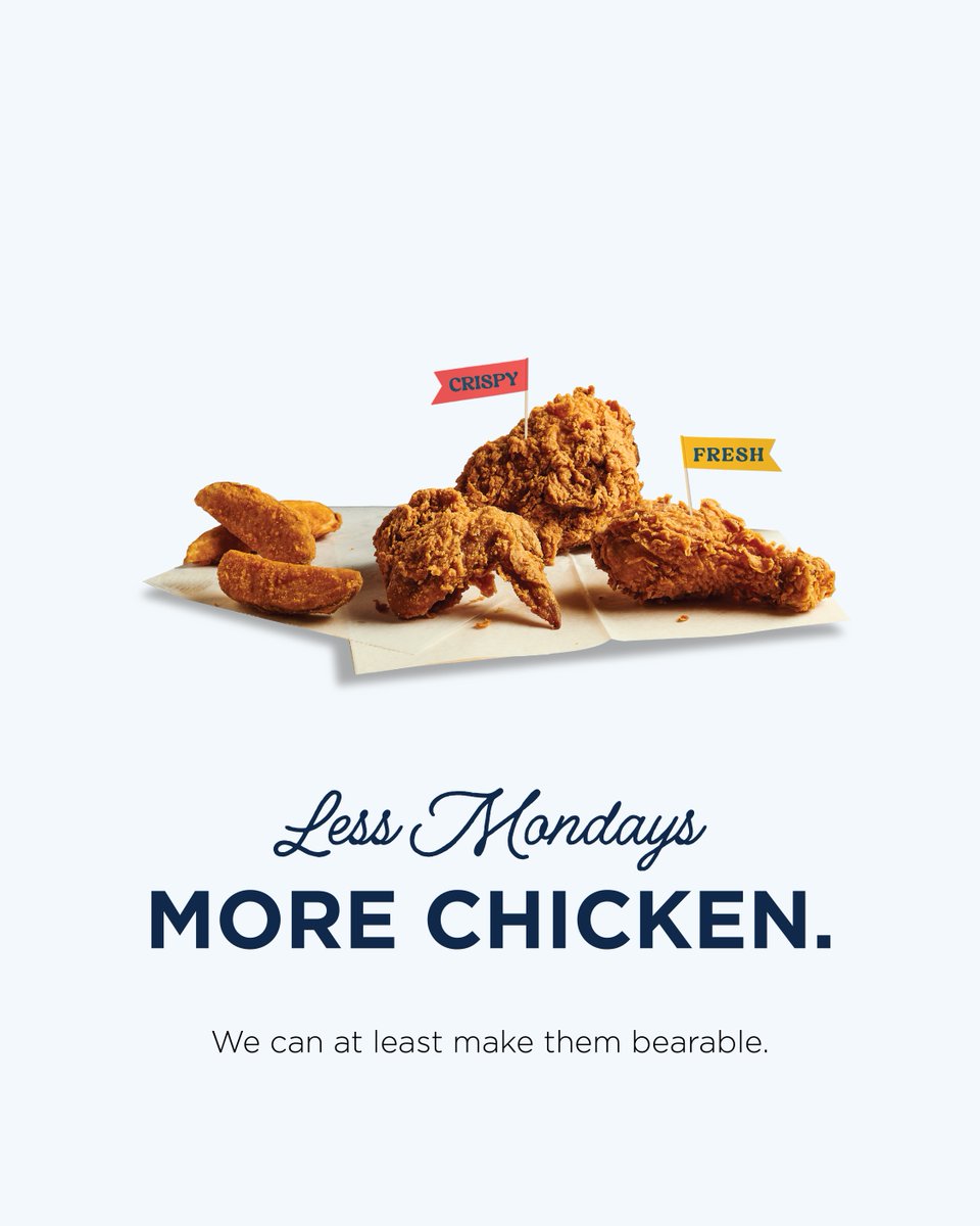 Surviving Monday, one crispy bite at a time. 🍗