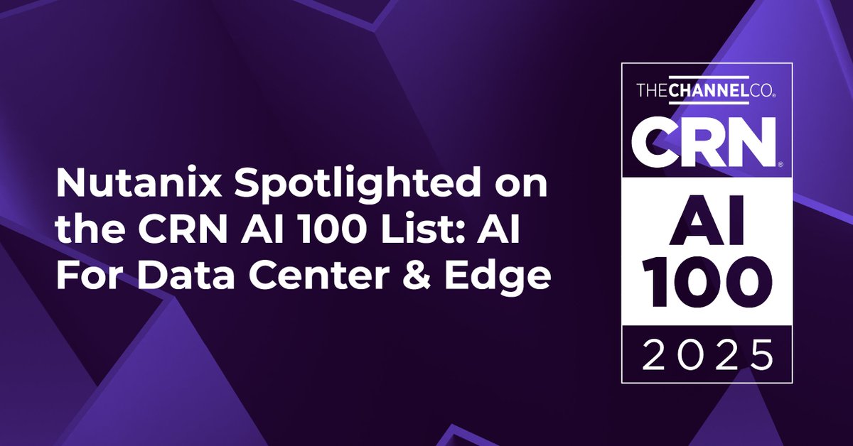 NutanixPartners's tweet image. We're thrilled to announce that Nutanix has been spotlighted on the @CRN AI 100 list for AI for Data Center &amp;amp; Edge 🙌 

This list showcases vendors who empower IT solution providers to build best-of-breed AI tech stacks that optimize customer outcomes: bit.ly/4j2cpjk