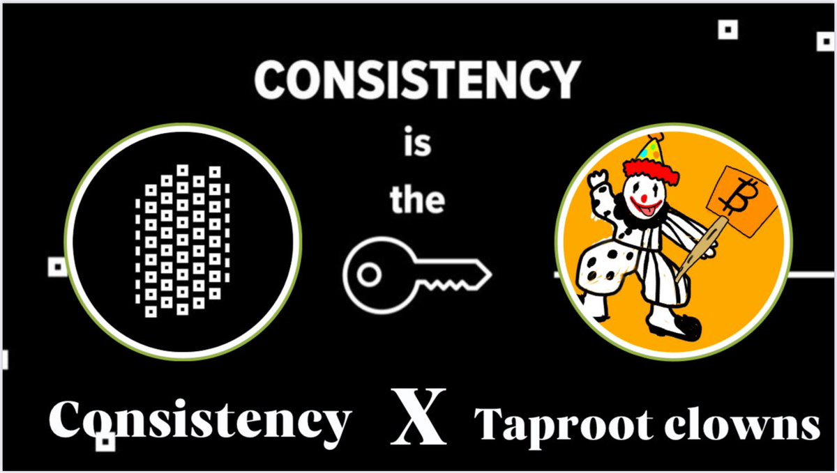 Consistency (@consistency_gc) on Twitter photo We’re thrilled to announce our partnership with <a href="/TaprootClowns/">Taproot Clowns</a>
🍊Supply : 555
🍊Mint price : FREE
🍊Launchpad : TBA
This partnership opens a new chapter of creativity, diversity, and limitless possibilities. We’re thrilled to announce our partnership with <a href="/TaprootClowns/">Taproot Clowns</a>
🍊Supply : 555
🍊Mint price : FREE
🍊Launchpad : TBA
This partnership opens a new chapter of creativity, diversity, and limitless possibilities.
