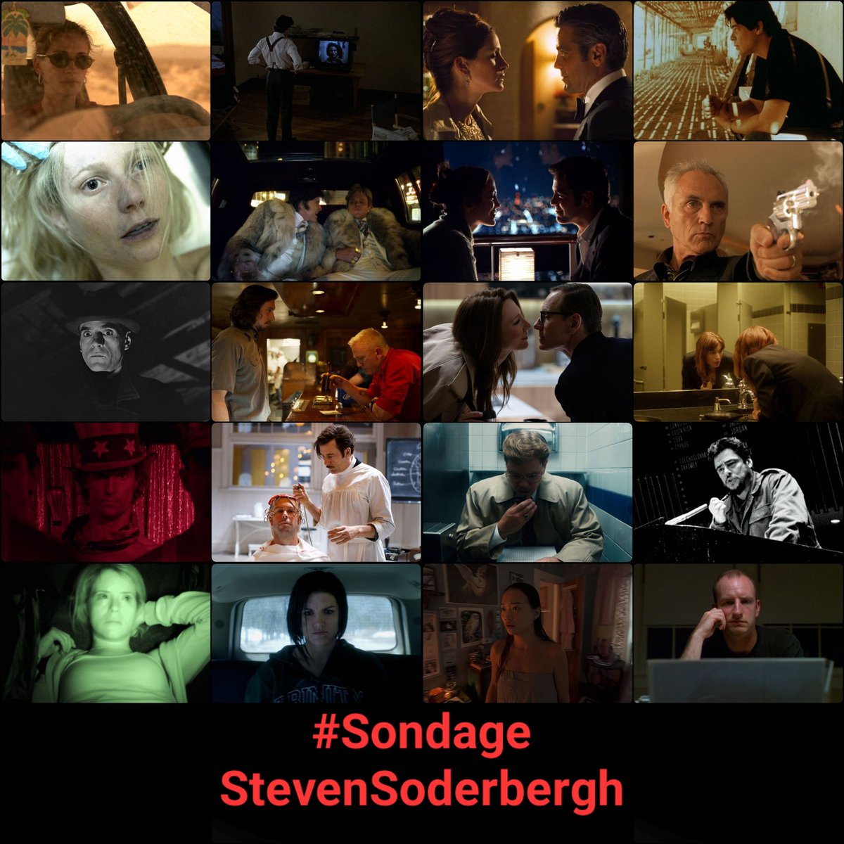 Sly698's tweet image. Voilà le tableau récap du #SondageStevenSoderbergh