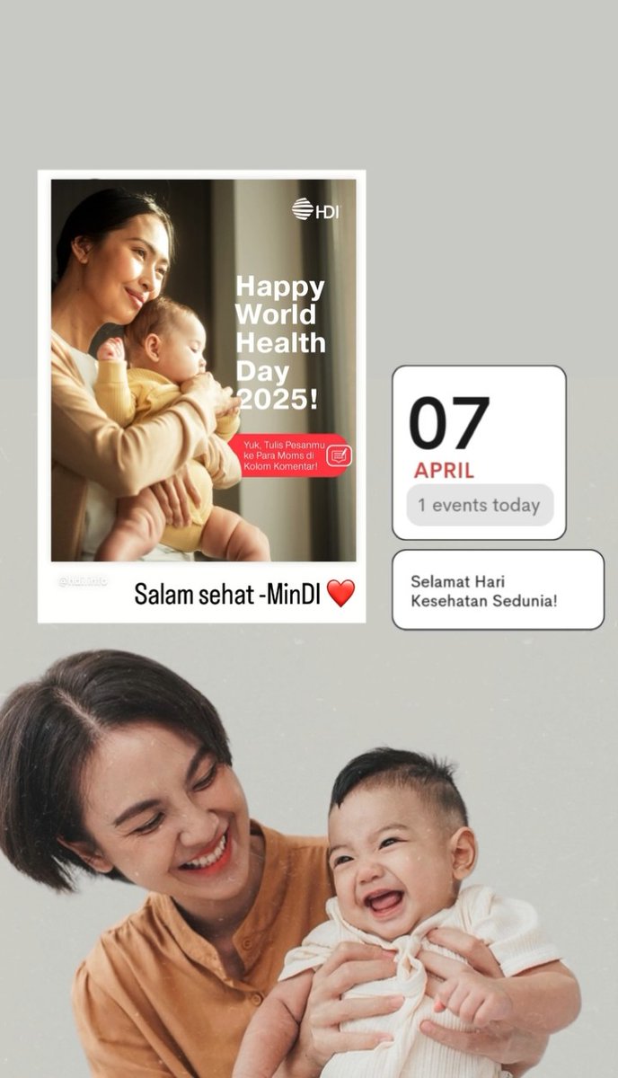 antoniusverbi's tweet photo. Tema World Health Day tahun 2025 ini adalah "Healthy Beginnings, Hopeful Futures" ❤️️

Tema ini berfokus pada kesehatan ibu dan bayi baru lahir, terutama untuk mendukung kehamilan dan persalinan yang sehat, serta kesehatan pascamelahirkan yang lebih baik. https://t.co/Ar7SAAdcTQ