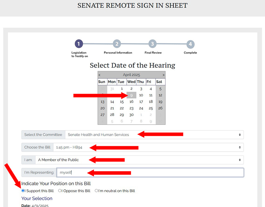 's tweet image. Opportunity to vote in support our bill. Register your support for HB94. Stop Medicaid insurance funding for medically unnecessary circumcision in New Hampshire.
Submissions are anonymous. Select April 9th, Senate Health, 1:45pm HB94
Submit by April 9, 12 Noon EST