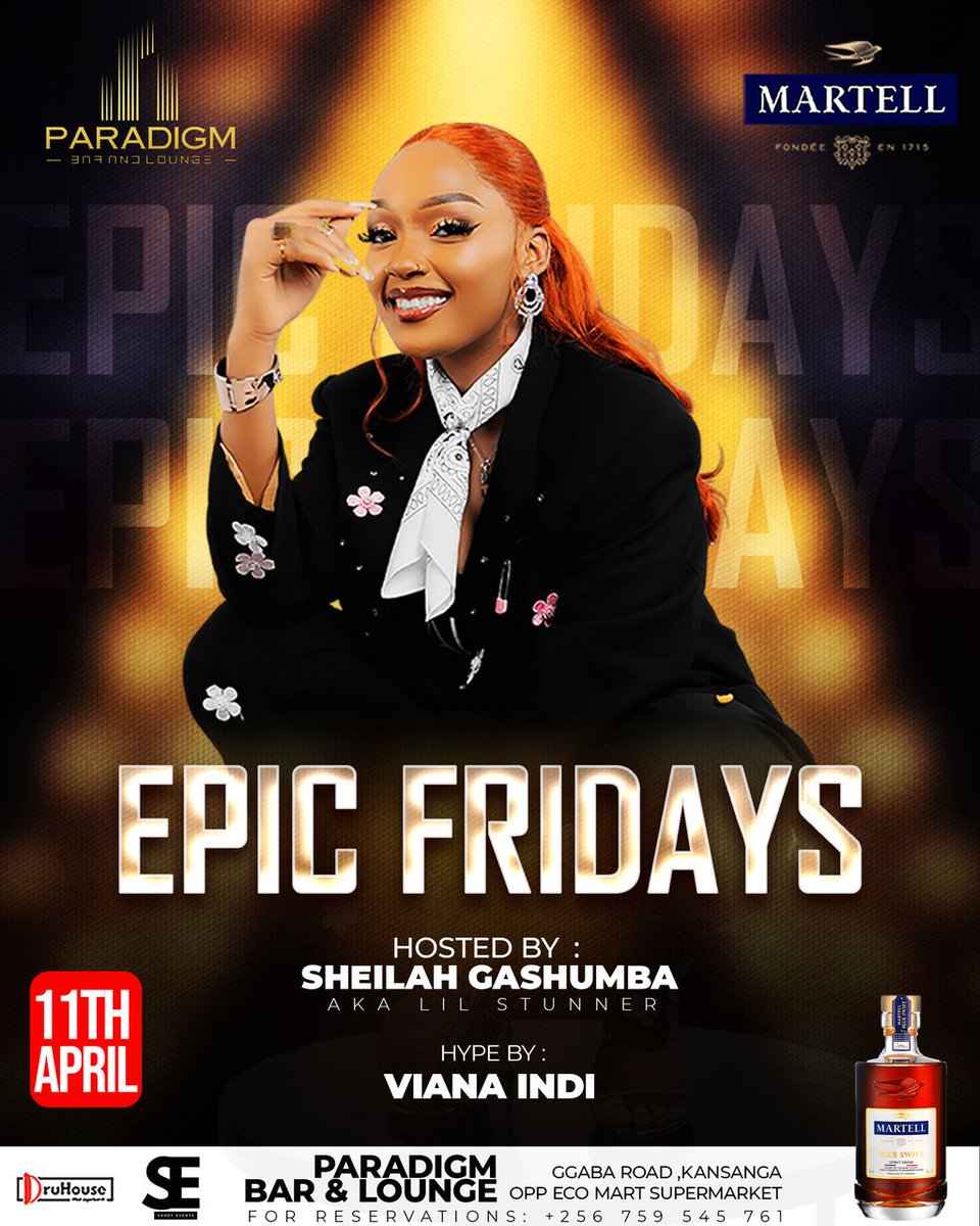 HajjaraNabbanja's tweet image. Its going to be a blast as always this Friday at @Paradigmkla 

Every week we get music after music mulo and it is always hosted by @SheilahGashumba

See you there   #SheilahGashumba #ParadigmEpicfridays