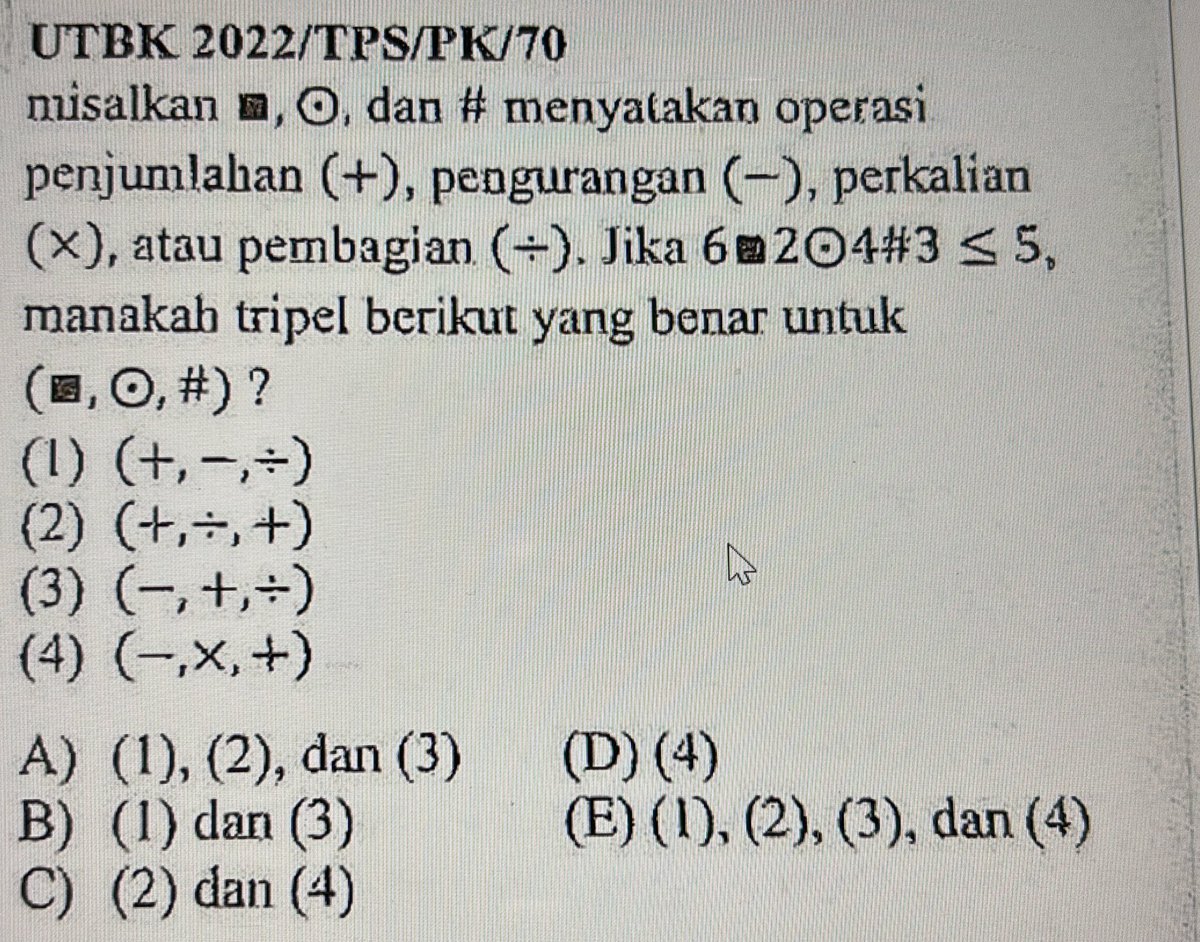 Mau nanya ini gimana, soalnya di kuncinya cmn no 4 aja yang bener (aku yang salah kah?)