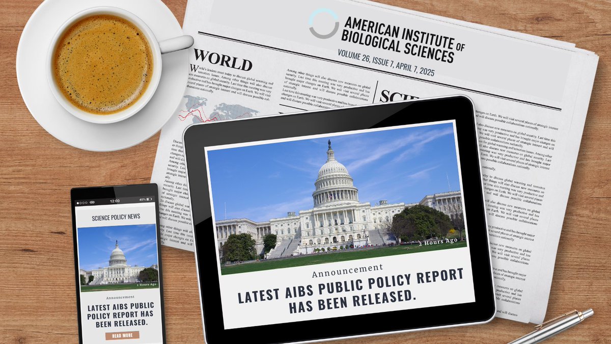 The latest #AIBS Public Policy Report has been released. Leadership &amp; workforce purge at health agencies,  Trump nixes NSF construction budget for FY 2025, President calls for “Golden Age of American Innovation” in letter to science advisor, &amp; other news. aibs.org/news/2025/2504…