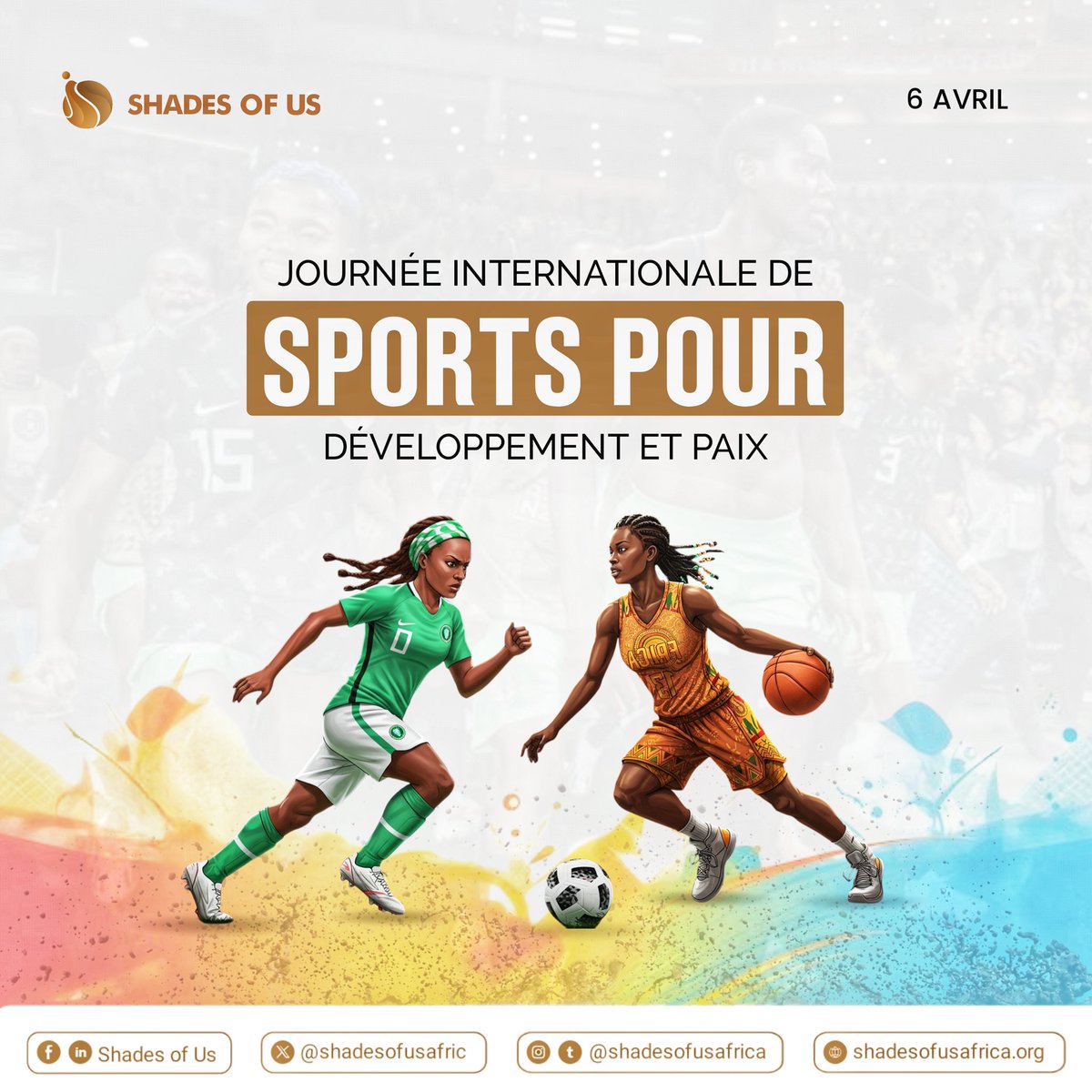 shadesofusafric's tweet image. Sport teaches teamwork, builds confidence, and brings people together. This International Day of Sport for Development and Peace, we celebrate the power of sport to inspire change and create a more united world.

#IDSDP 
#sports 
#Peace 
#ShadesOfUs