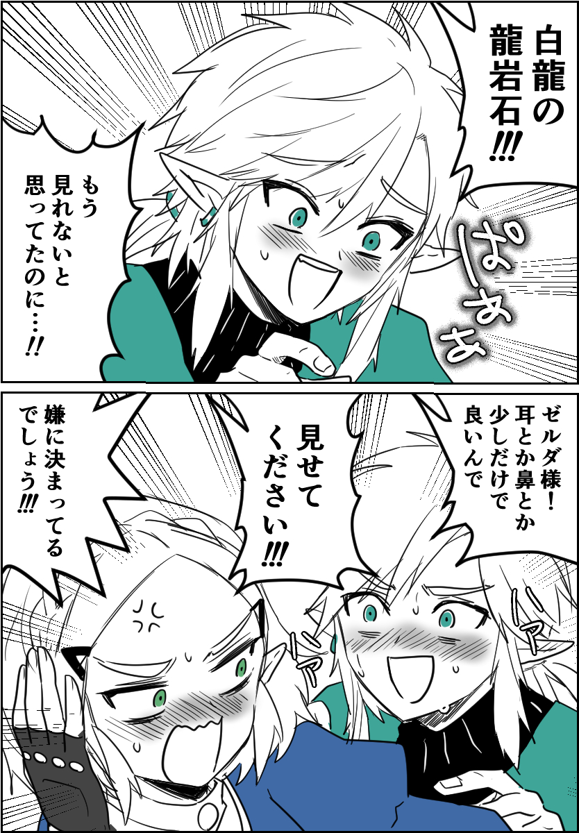 レア素材に興奮するリンク君 