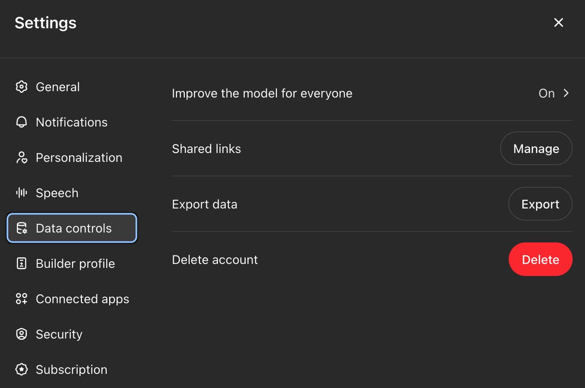 PSA: Chatgpt is dodgy as fuck about privacy. It says model training is opted out by default but what do I see in settings? Fucking opted in. #gdpr #chatgpt #ai #privacy #privacyfight