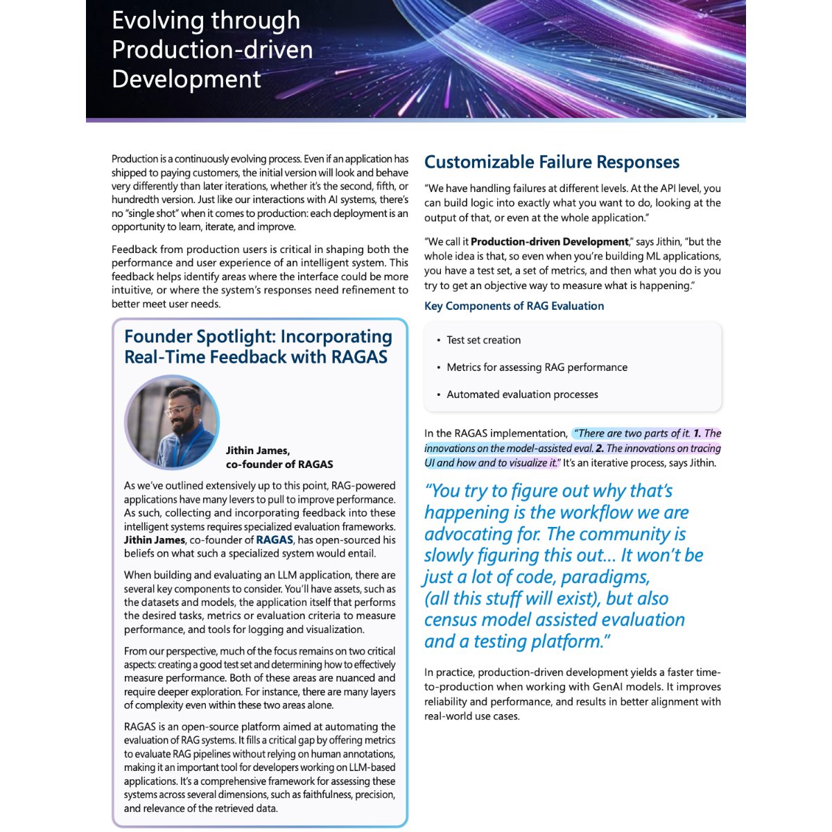 We're excited to see our co-founder, Jithin James, featured in a Microsoft for Startups and B Capital white paper! 🔥 It’s all about "RAG and the Future of Intelligent Enterprise Applications."

This white paper provides valuable insights on RAG technology for businesses. It