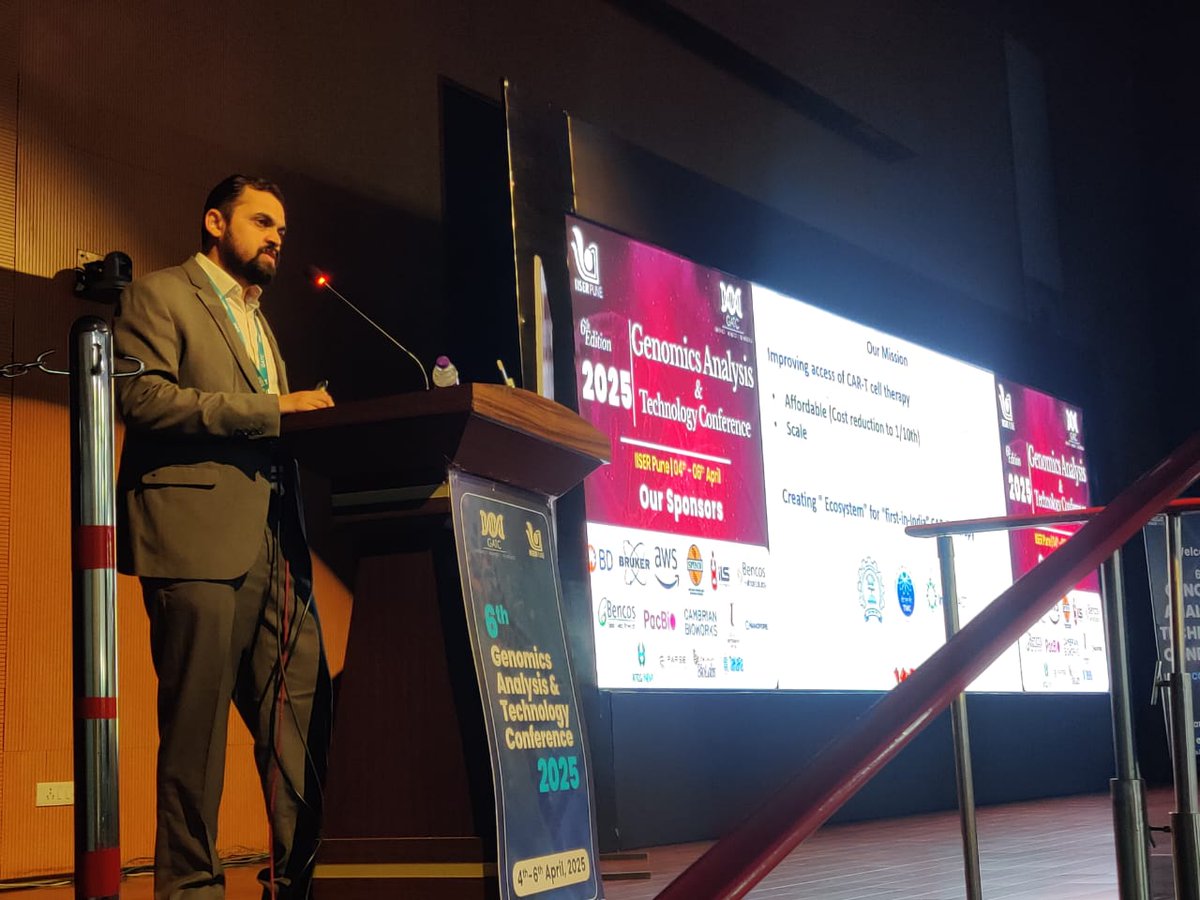 Our Co-founder &amp; Head-Scientific programs, Dr. Atharva Karulkar shared the journey of India’s 1st indigenous CAR-T therapy, NexCAR19, at #GATC2025, inspiring discussions on innovation and impact in healthcare.
#ImmunoACT #NexCAR19 #IISERPune #CancerTreatment