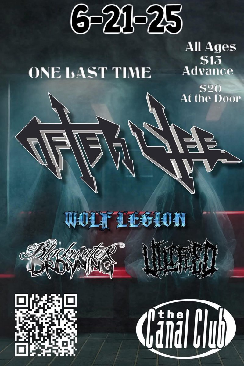 🚨RICHMOND🚨

We are coming back to the Canal Club in support of the RVA legends Afterlyfe! Very thankful to be sharing the stage with them, as well as Wolf Legion and Blackwater Drowning 🐺🌊🩸