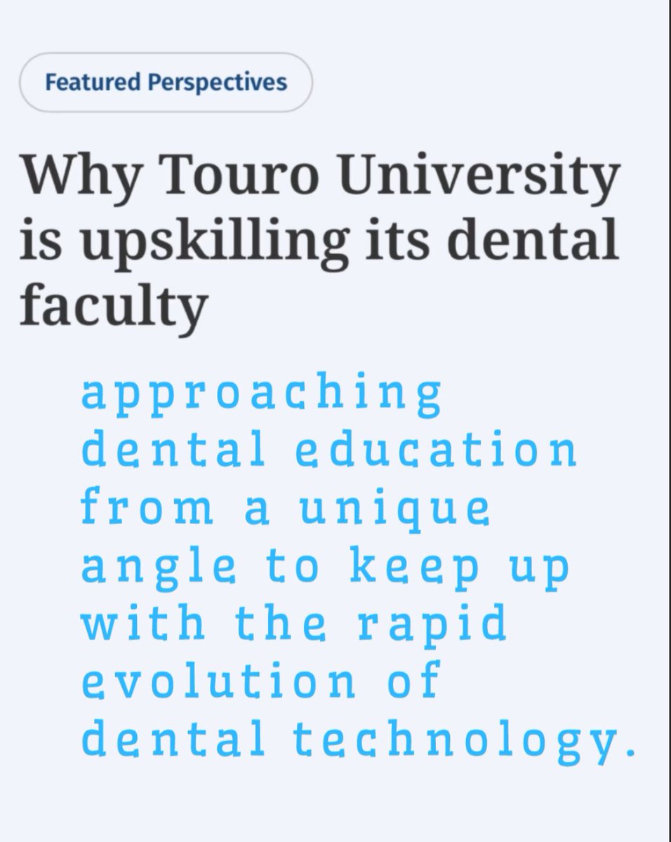 Read more! With Naren Rajan DMD, FAGD, assistant director of digital dentistry at TCDM. 
beckersdental.com/featured-persp…