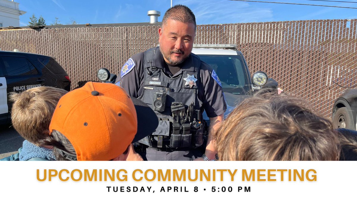 Reminder: Community Meeting on April 8.
📅 Tuesday, April 8
📍 Beats 23 &amp; 24: Main Library, Stafford Room 
🕔 5:00 PM
To find your beat and information on future meetings, visit: alamedaca.gov/.../Crime-Acti…