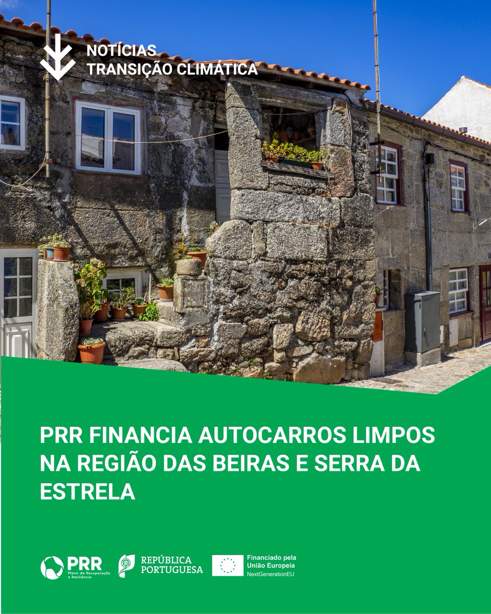 O PRR vai financiar a aquisição de 31 autocarros “limpos” para a Comunidade Intermunicipal da Região Beiras e Serra da Estrela. 16 viaturas elétricas e 15 movidas a hidrogénio.  recuperarportugal.gov.pt

#NextGenerationEU #PRRPortugal #RecuperarPortugal #Transicaoclimatica