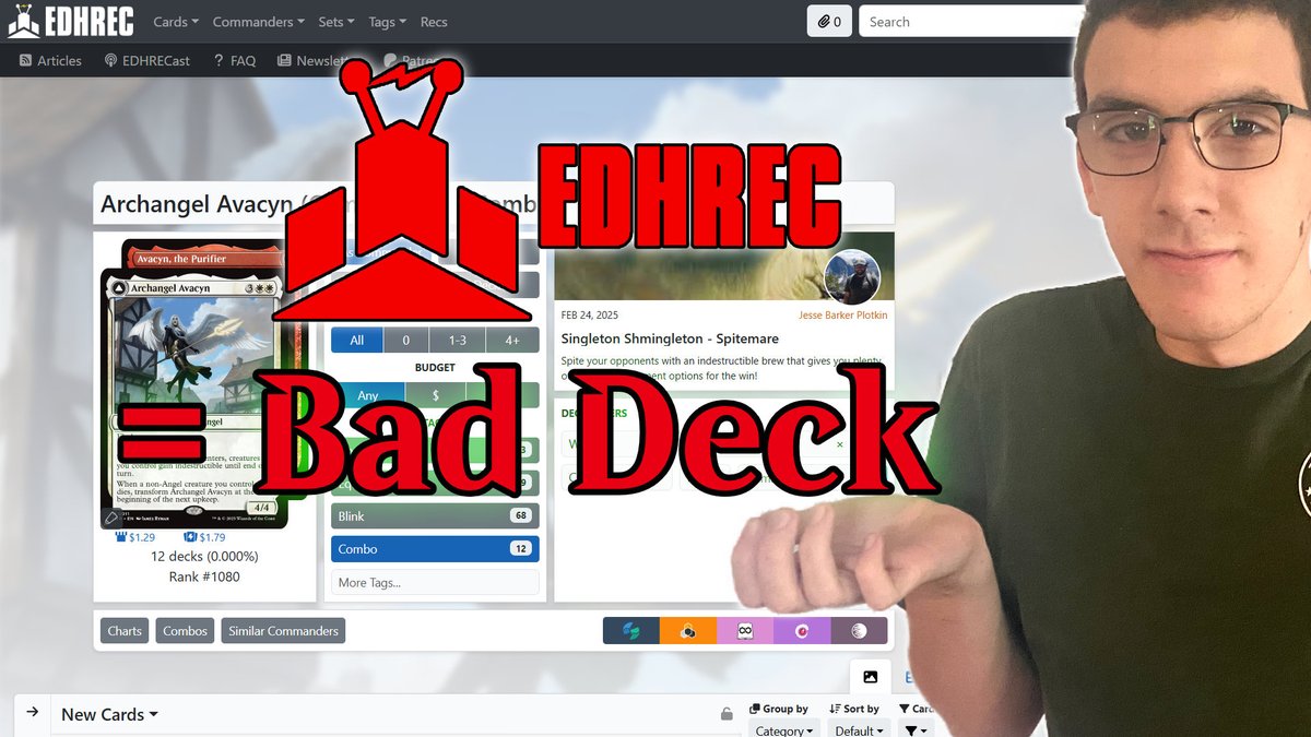 youtu.be/ox3EAvH6B6U EDHrec is an awesome tool that most players use incorrectly.