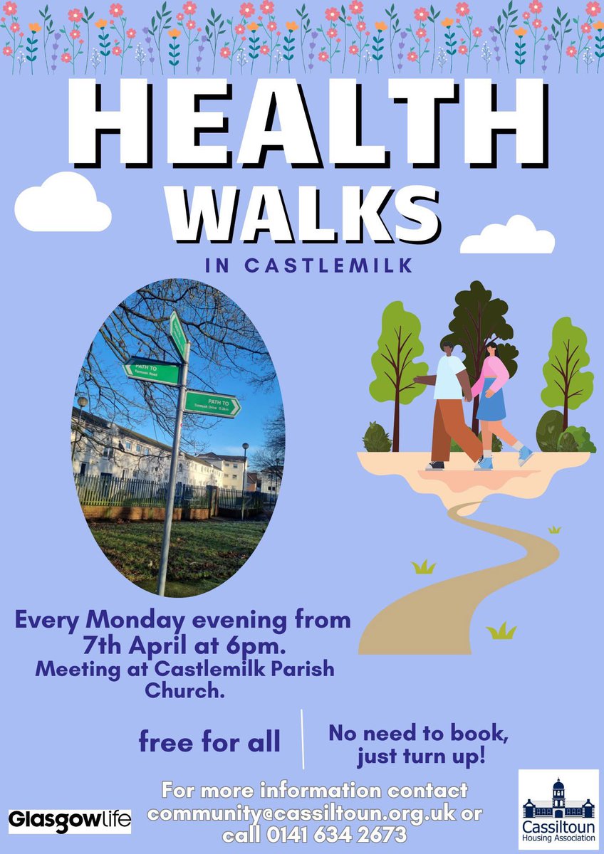 What a lovely evening for our first Health Walk of the year! Join us at 6pm at Castlemilk Parish Church on Monday evenings. #WorldHealthDay2025
