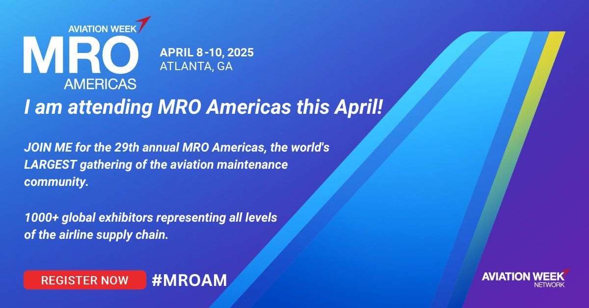 ASI_Brake's tweet image. The MRO Americas event is just one day away! Our VP of Sales, Gene Portela, is registered and ready for the show. #MROAmericas #MROAM
