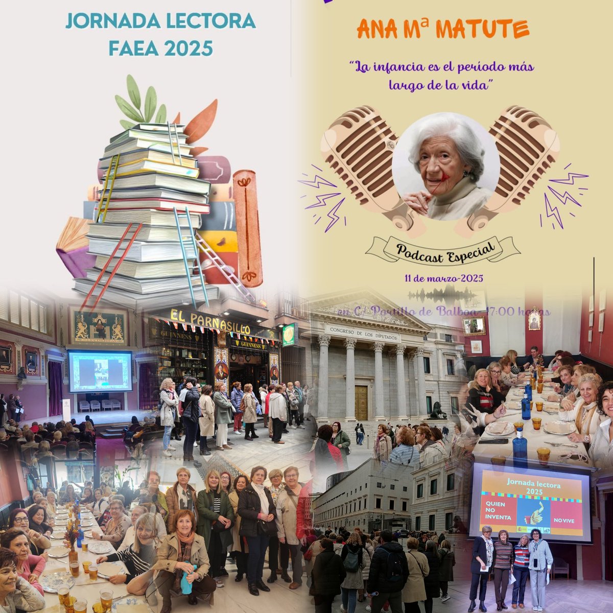 F_Rondilla's tweet photo. Jornada Lectora de #FAEA en Madrid con participantes del Programa de Aprendizaje a lo largo de la vida en torno a la figura de Ana M. Matute y Ruta Mujeres Ilustres. Rato para compartir experiencias de fomento de la lectura.
@AyuntamientoVLL https://t.co/d35j5nSLfG