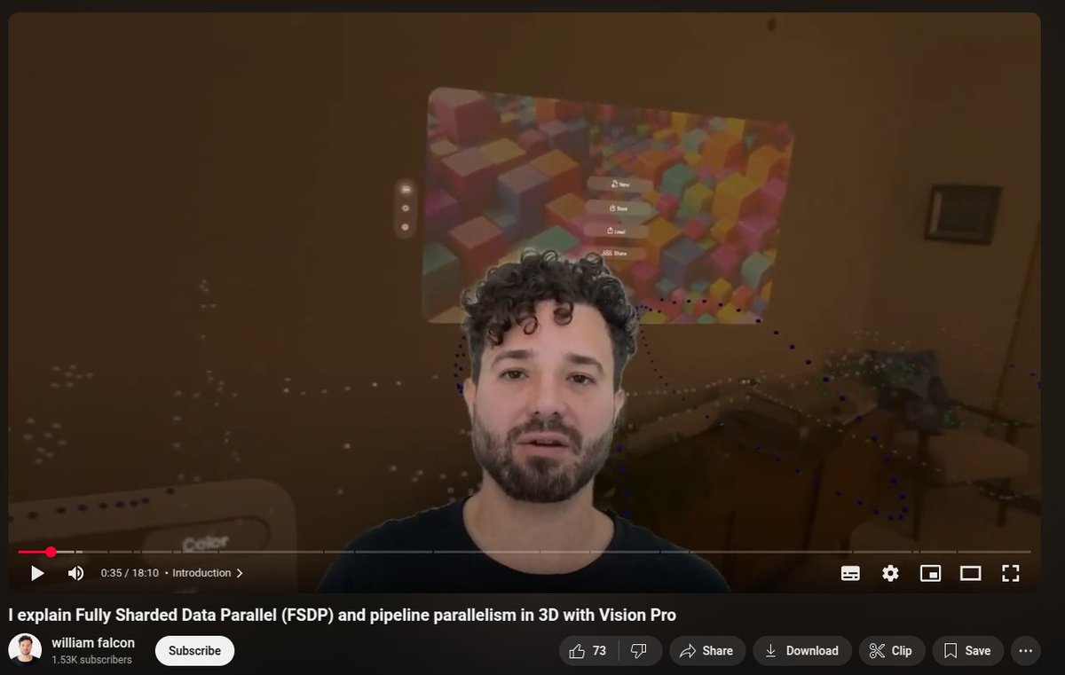 This guy just taught FSDP on a vision pro. It can't get cooler than this.