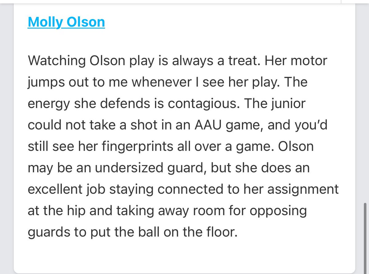 Wisconsin Academy (@wiscoacademy) on Twitter photo 2026 PG Molly Olson (<a href="/MollyOlson24/">Molly Olson</a>) was listed as a Player to Know from this past weekend in the <a href="/PGHCircuit/">Prep Girls Hoops Circuit 🏀</a> Victory Region Kickoff!
Molly is high motor, competes at a high level & is a true floor general!
S/O to <a href="/BradyJ_Peterson/">Brady Peterson🇵🇷</a> for the coverage!
#WABFam 2026 PG Molly Olson (<a href="/MollyOlson24/">Molly Olson</a>) was listed as a Player to Know from this past weekend in the <a href="/PGHCircuit/">Prep Girls Hoops Circuit 🏀</a> Victory Region Kickoff!
Molly is high motor, competes at a high level & is a true floor general!
S/O to <a href="/BradyJ_Peterson/">Brady Peterson🇵🇷</a> for the coverage!
#WABFam