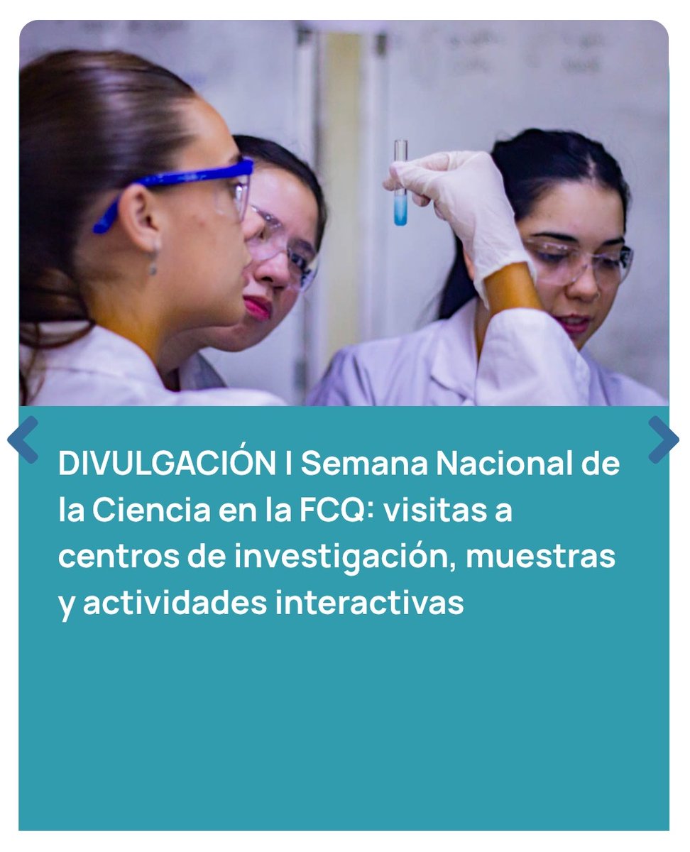🧪Aquí toda la info 👇
fcq.unc.edu.ar/semana-naciona…