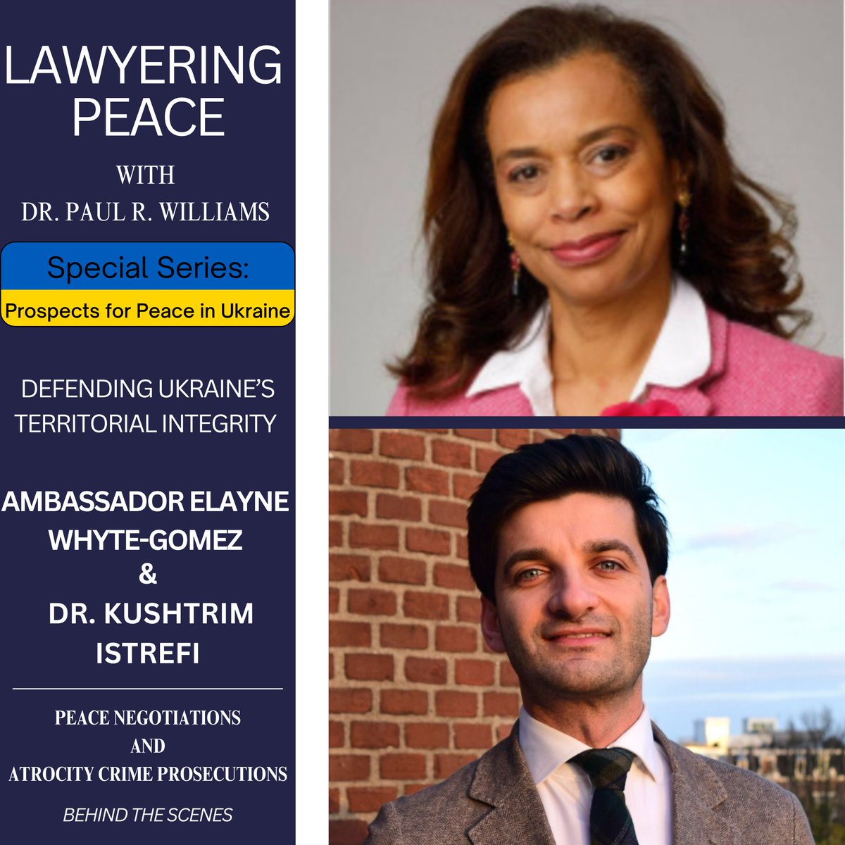 New #LawyeringPeace episode with Amb. Elayne Whyte Gómez and Prof. Kushtrim Istrefi! 

Learn about the legal basis for Ukraine’s territorial integrity and the tools for Ukraine and its allies to protect its territorial claim during peace negotiations. youtu.be/wMcf0SEgCLc