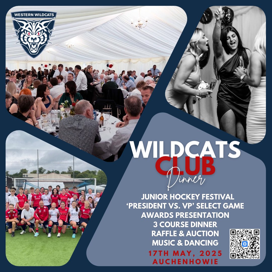Western Wildcats HC (@western1898) on Twitter photo ✨CLUB DINNER 2025✨
📆: 17th May 2025
📍: Auchenhowie
⏰: 10:30am-2pm and 6pm-1am
…tern-wildcats-hockey-club.square.site
See our Facebook/Instagram for more details!
If you have any queries about the event, please get in touch with Liv at events@westernwildcats.co.uk ✨CLUB DINNER 2025✨
📆: 17th May 2025
📍: Auchenhowie
⏰: 10:30am-2pm and 6pm-1am
…tern-wildcats-hockey-club.square.site
See our Facebook/Instagram for more details!
If you have any queries about the event, please get in touch with Liv at events@westernwildcats.co.uk