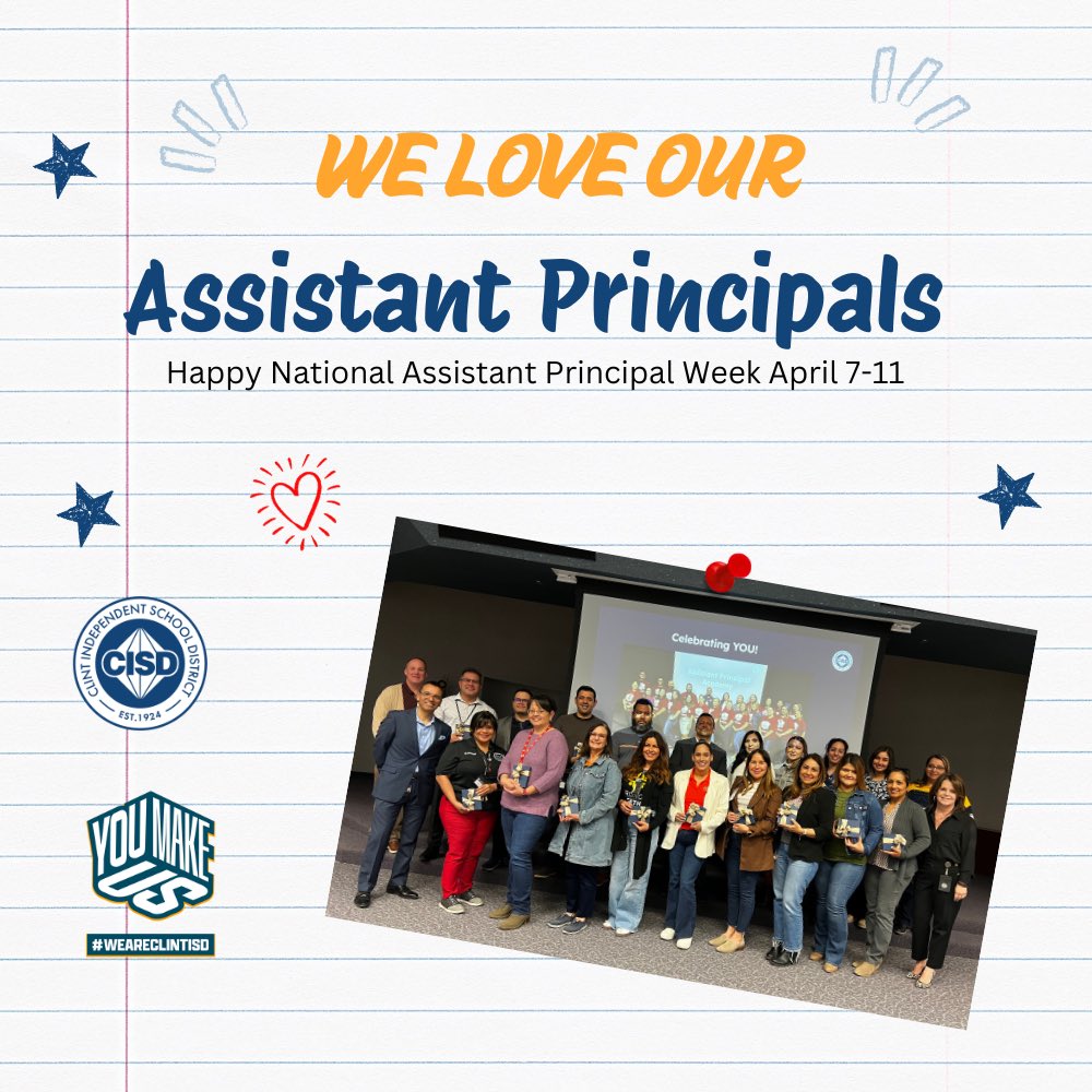 Happy National Assistant Principal Week to all the incredible leaders who support and inspire us! We couldn't do it without you! 🎉 #NationalAssistantPrincipalWeek