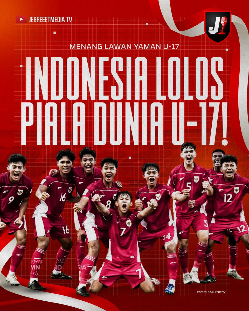ASSALAMUALAIKUM PIALA DUNIA U-17 2025!!! 🔥🔥

Terima kasih Coach Nova Arianto, seluruh staf kepelatihan, dan terutama semua punggawa Garuda Muda yang telah berjuang di atas lapangan! Kalian sungguh hebat!!! SIAPA KITAAAAAA???? INDONESIA!!!! 🇮🇩