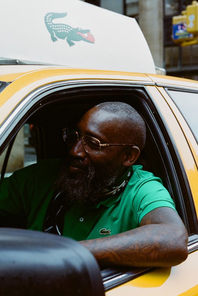 StreetFashion01's tweet image. Lacoste’s latest Campaign featuring an Authentic New York Taxi Driver (2025)