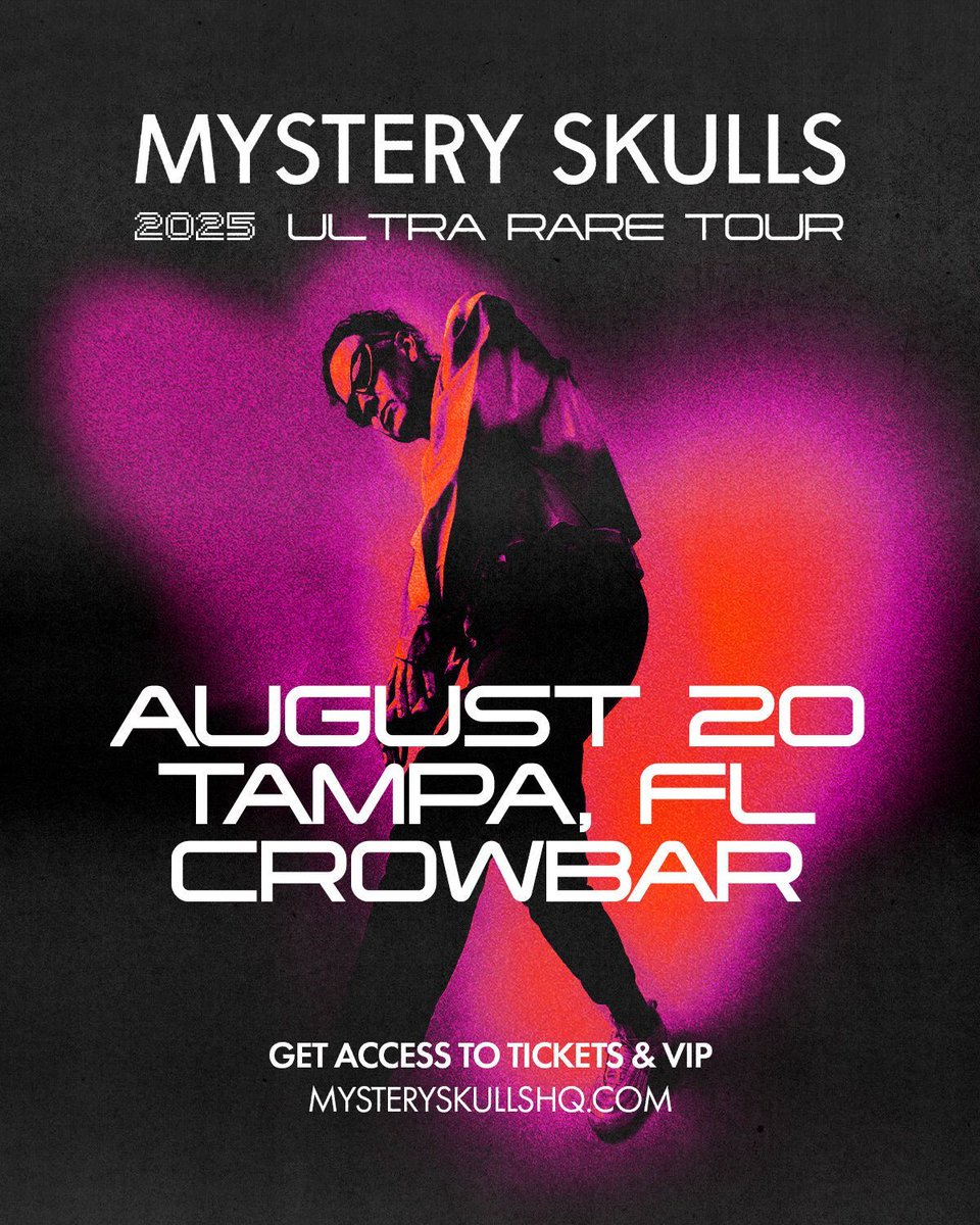 CROWBAR (@crowbarlive) on Twitter photo JUST ANNOUNCED
8/20
<a href="/mysteryskulls/">Mystery Skulls</a>
and more t.b.a.
Doors 7PM
All Ages
Spotify Presale: 4/8 10AM - 4/10 11:59PM (PW: ULTRARARE)
Artist Presale: 4/8 10AM - 4/10 11:59PM (PW: STARLIGHT2025)
General On-Sale: 4/11 10AM
$20 adv, $25 dos, VIP packages
Tickets buff.ly/Y3grMZo JUST ANNOUNCED
8/20
<a href="/mysteryskulls/">Mystery Skulls</a>
and more t.b.a.
Doors 7PM
All Ages
Spotify Presale: 4/8 10AM - 4/10 11:59PM (PW: ULTRARARE)
Artist Presale: 4/8 10AM - 4/10 11:59PM (PW: STARLIGHT2025)
General On-Sale: 4/11 10AM
$20 adv, $25 dos, VIP packages
Tickets buff.ly/Y3grMZo
