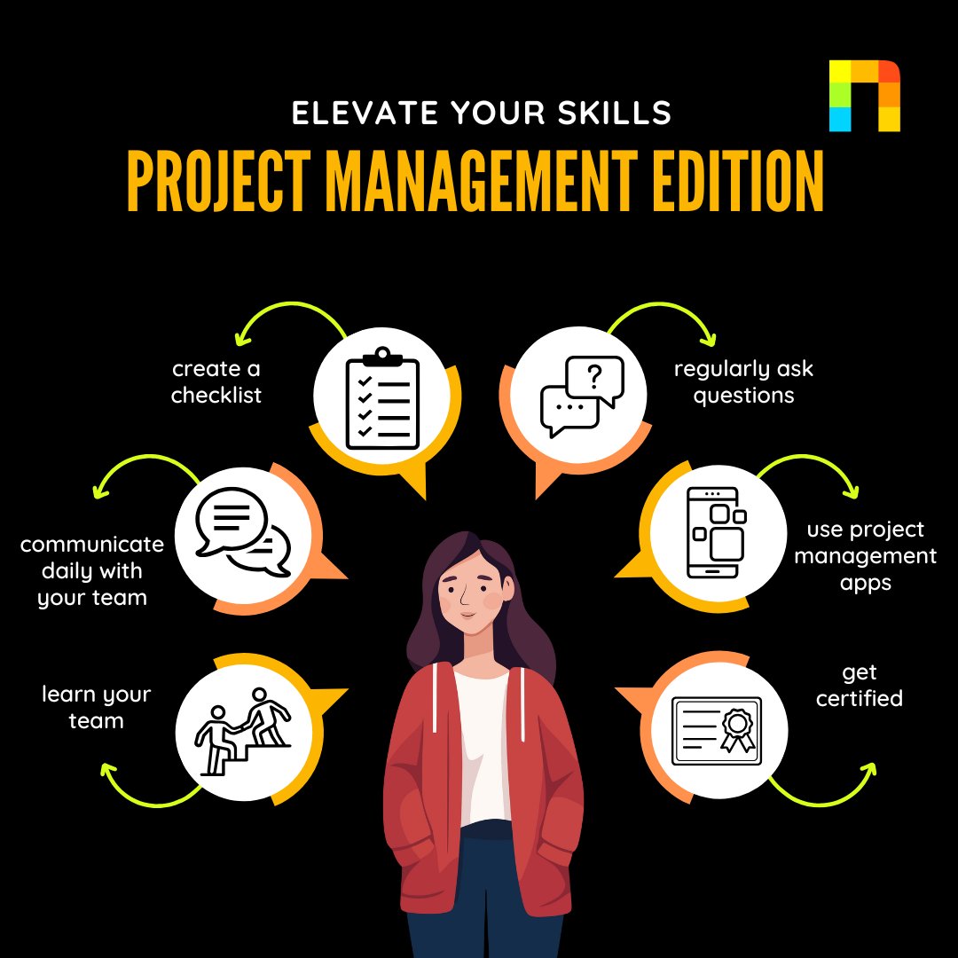 nobledesktop's tweet image. Want to master project management? Start with these tips, and don&apos;t forget to check out our blog, LinkedIn, and website for more tips and tricks. Learn more at Noble Desktop!