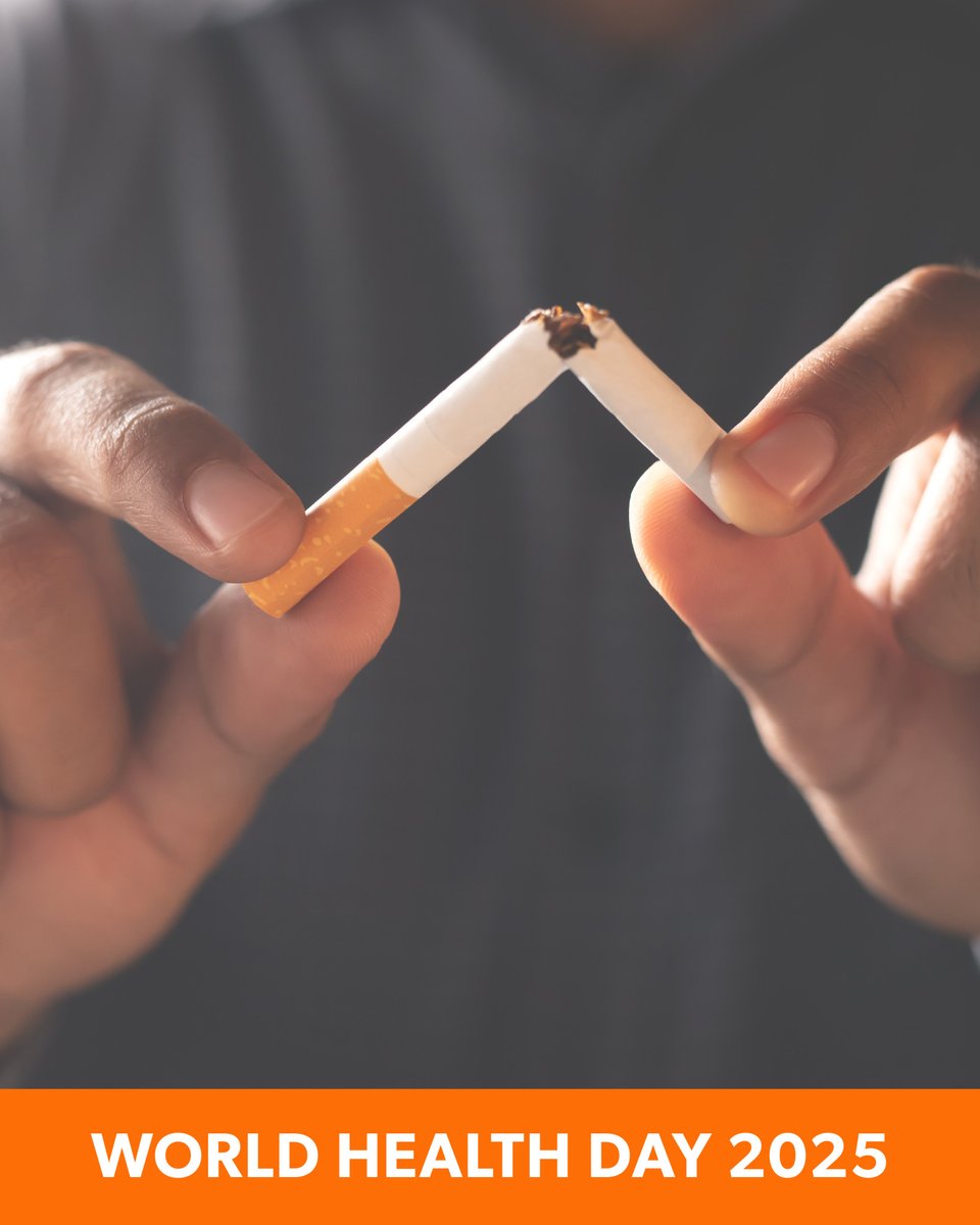 SDQuitLine's tweet image. World Health Day is all about making choices that support your long-term well-being. Quitting tobacco is one of the most impactful steps for your health, future, and the people around you. Every step counts.

#WorldHealthDay #QuitSD #SouthDakota #HealthyLiving