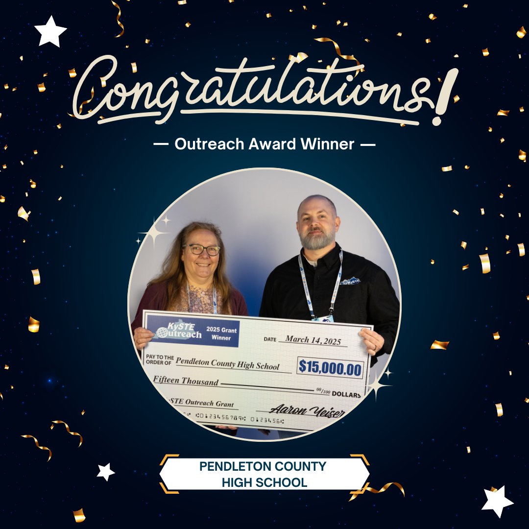 KASTk12 (@kastk12) on Twitter photo π Big shoutout to <a href="/PCWildcats/">Pendleton County Schools</a> for winning a $15,000 KySTE Outreach Grant! πβ¨ Their project, "Completing the PictureβThe Portrait of a Graduate," will equip students for success beyond the classroom! Huge thanks to our sponsors! ππ #KySTE #KAST π Big shoutout to <a href="/PCWildcats/">Pendleton County Schools</a> for winning a $15,000 KySTE Outreach Grant! πβ¨ Their project, "Completing the PictureβThe Portrait of a Graduate," will equip students for success beyond the classroom! Huge thanks to our sponsors! ππ #KySTE #KAST
