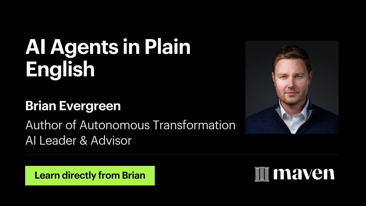 AI Agents are coming.

Most people are either: 
❌Overwhelmed by jargon
❌Ignoring it entirely
❌Headed 100mph in the wrong direction

But a few are quietly learning the fundamentals and getting ahead.

Want in?

Join my free Lightning Lesson next week: bit.ly/AIAgentsLL