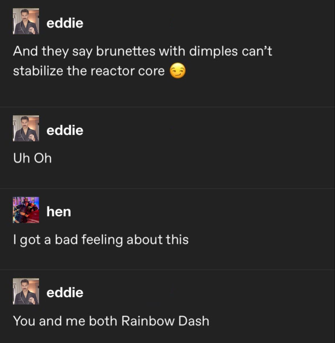 911shitposts's tweet image. heneddie friendship still going strong this is a win #FORME