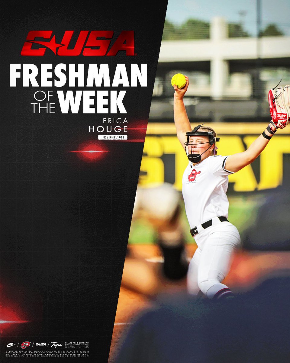 5 strikeouts in 7.2 innings of work and a 0.00 ERA, including a conference-leading fourth save, earns Erica Houge Freshman of the week!

#GoTops | #tcb