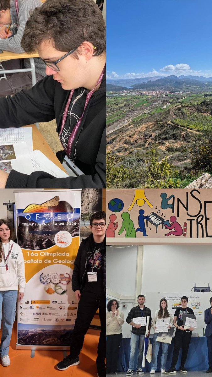 Guillermo y Maialen acompañados de Lucas, su profe, representaron a Soria este fin de semana en la Olimpiada Nacional de Geología en Tremp (Lérida)
Sábados geológicos.