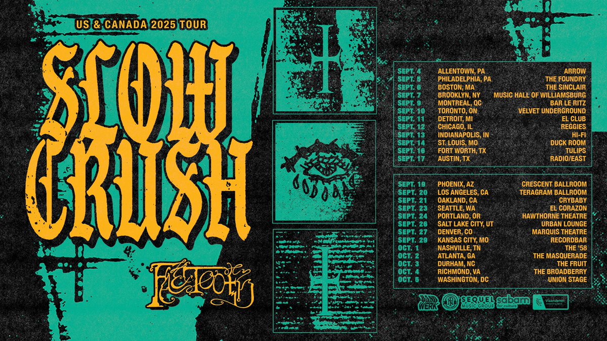 slowcrushband's tweet image. We’re doing this thing in the US and Canada!
On Sale Friday 10AM local