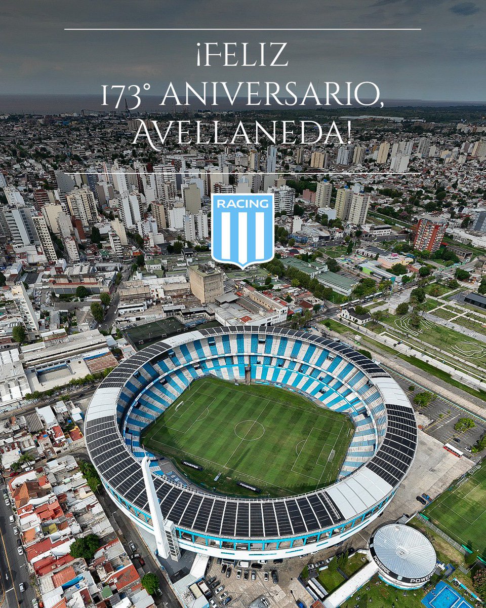 Feliz aniversario para Avellaneda, lugar que tiene el privilegio de ser la ciudad del Primer Grande!
